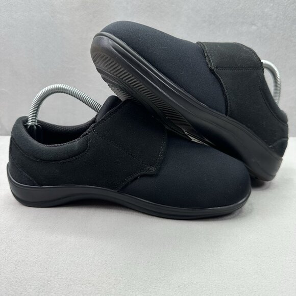 OrthoFeet 825 Wichita Womens Size 8 (4E) Shoes Black Orthopedic Monk Strap WIDE - Picture 5 of 8